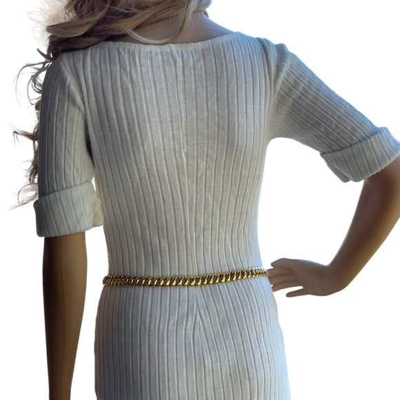 Vintage 90s To the Max off white/cream midi sweater dress - Picture 9 of 12